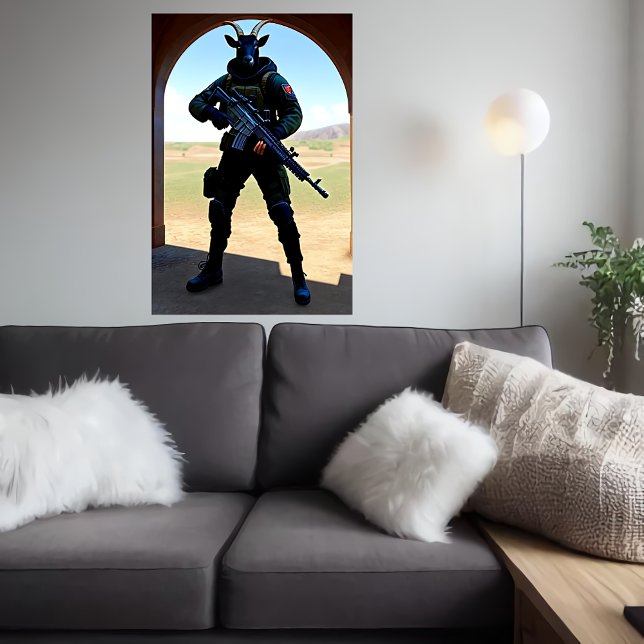 Antropomorf getsoldat | AI Art Poster (Skapare uppladdad)