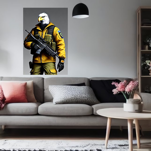 Antropomorf örnstel | AI Art Poster (Skapare uppladdad)