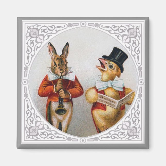 Antropomorfa singeldjur magnet (Framsidan)