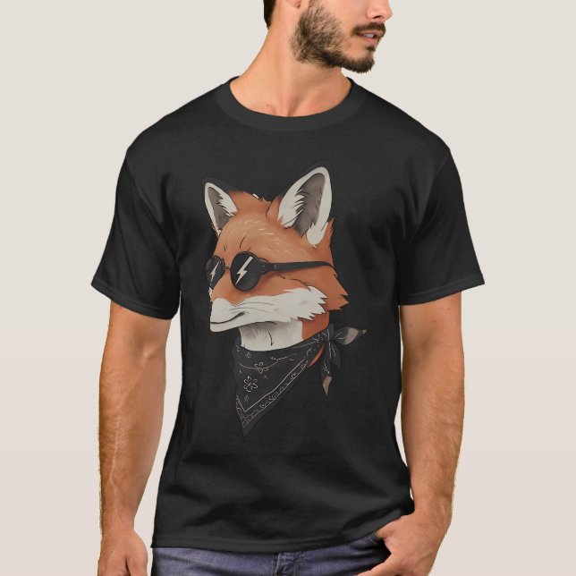 Antropomorfisk rävhuvud t shirt (Framsida)