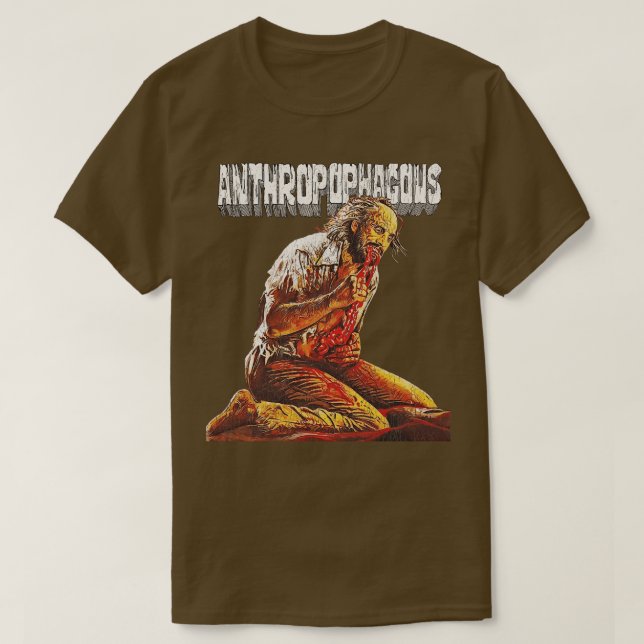 Antropophagus 80s Cult Classic Horror T Shirt (Design framsida)