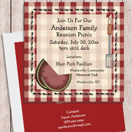 Ants and Watermelon Summer Picnic-inbjudan Inbjudningar