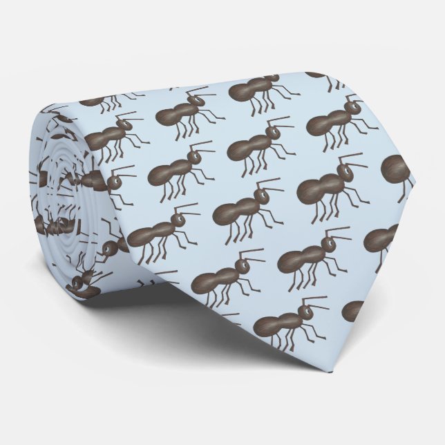 Ants Marching Picnic Ant Black Blue Insekt Print Slips (Rullad)