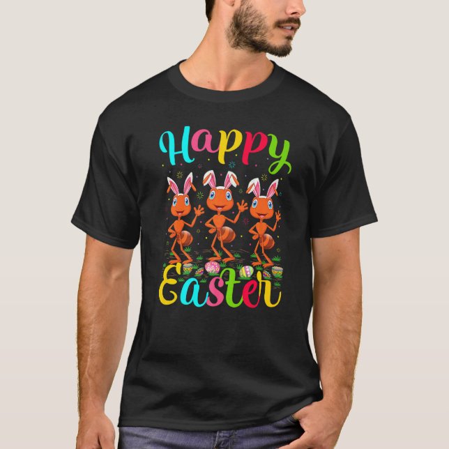 Ants Påskägg Bunny Glad påsk T Shirt (Framsida)