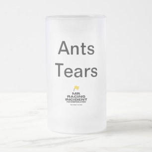 Ants tårar frostat ölglas