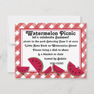 Ant's Watermleon Picnic Inbjudningar