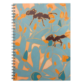 Ants with Blue flowers Autralian Flora Anteckningsbok