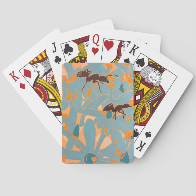 Ants with Blue flowers Autralian Flora Casinokort (Baksidan)