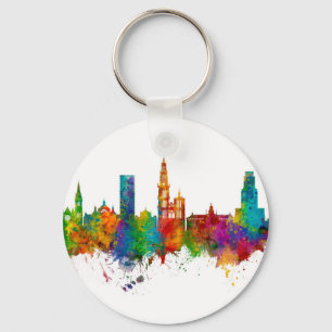 Antwerp Belgium Skyline Nyckelring