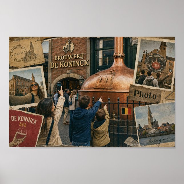 Antwerp Brewery Resminnepresent Souvenir Poster (Framsidan)