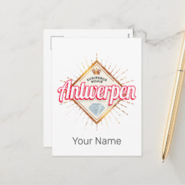 Antwerp Flanders Belgium Retro Vintage Souvenir Helg Vykort