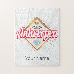 Antwerp Flanders Belgium Retro Vintage Souvenir Pussel