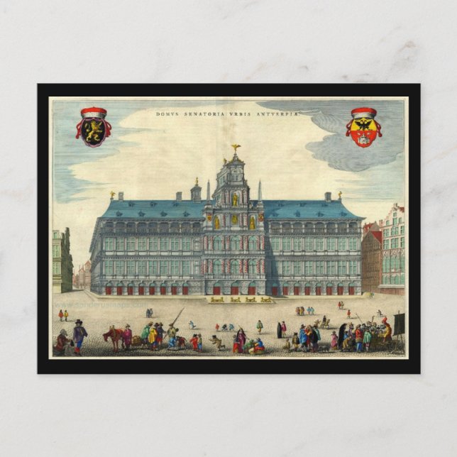 Antwerp Town Hall Vykort (Framsida)