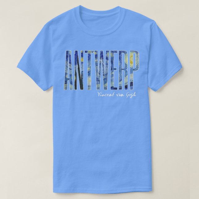 Antwerp Van Gogh Starry Night Art Vincent Van Gogh T Shirt (Design framsida)