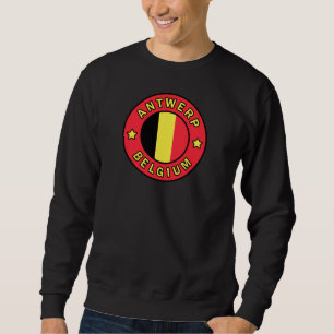 Antwerpen Belgien Lång Ärmad Tröja