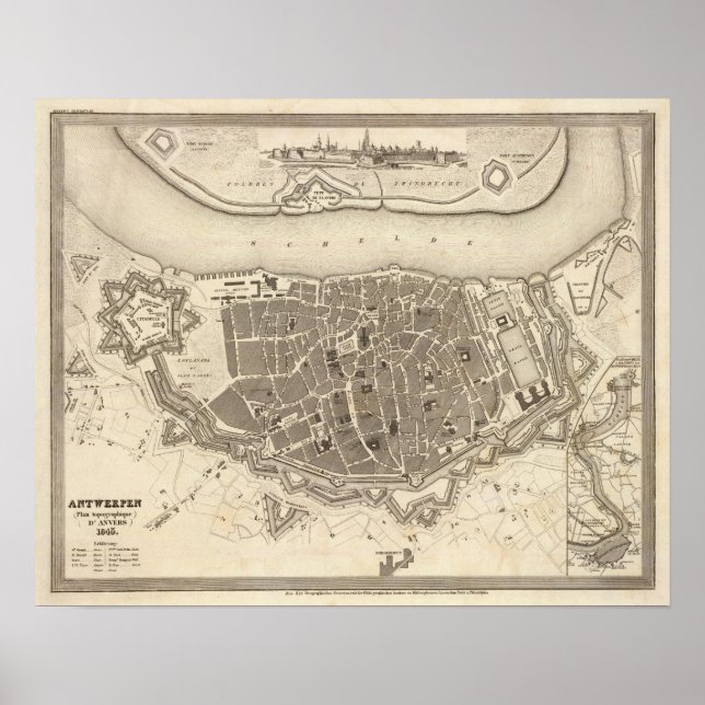 Antwerpen, Belgien Poster (Framsidan)