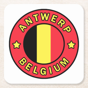 Antwerpen Belgien Underlägg Papper Kvadrat