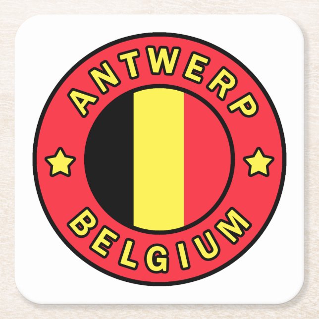 Antwerpen Belgien Underlägg Papper Kvadrat (Framsidan)