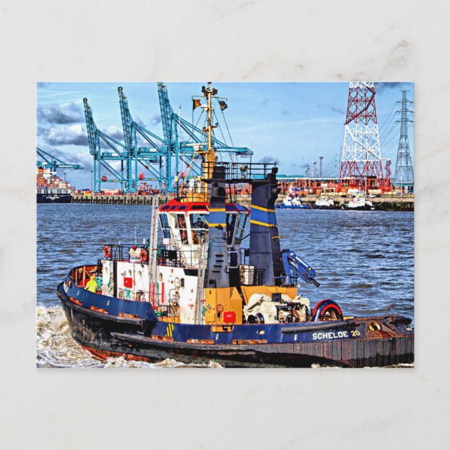 Antwerpen, belgisk scenbild vykort (Framsida)