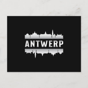 Antwerpen Belgium City Skyline Cityscape Funny Gif Vykort