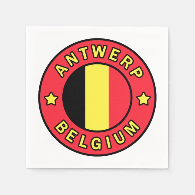 Antwerpen Belgium Pappersservett (Framsidan)