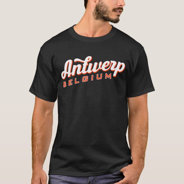 Antwerpen Belgium T Shirt (Framsida)
