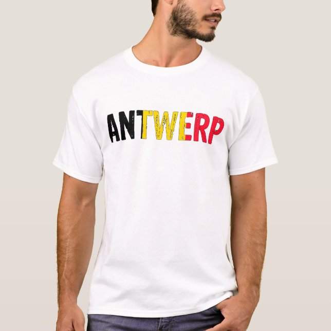 Antwerpen Belgium T Shirt (Framsida)