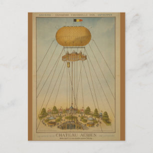 Antwerpen Expo 1894 Luft Castle Balloon Vykort
