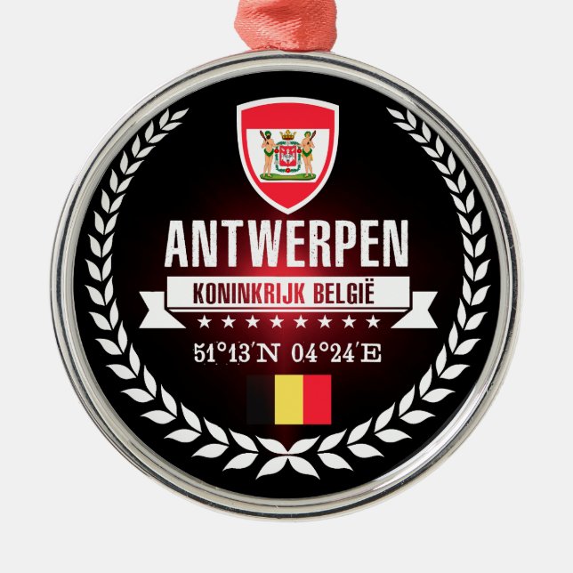 Antwerpen Julgransprydnad Metall (Framsidan)