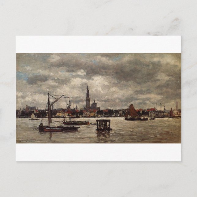 Antwerpen, Schelde av Eugene Boudin Vykort (Framsida)
