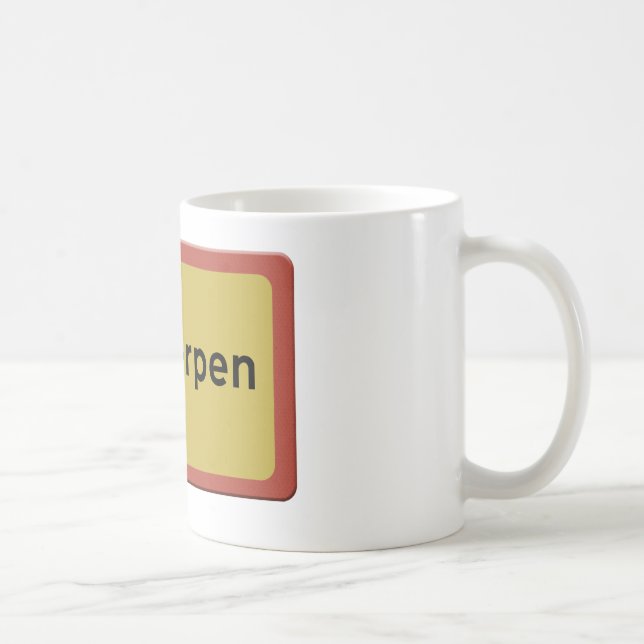 Antwerpen stadsnamnskylt kaffemugg (Höger)
