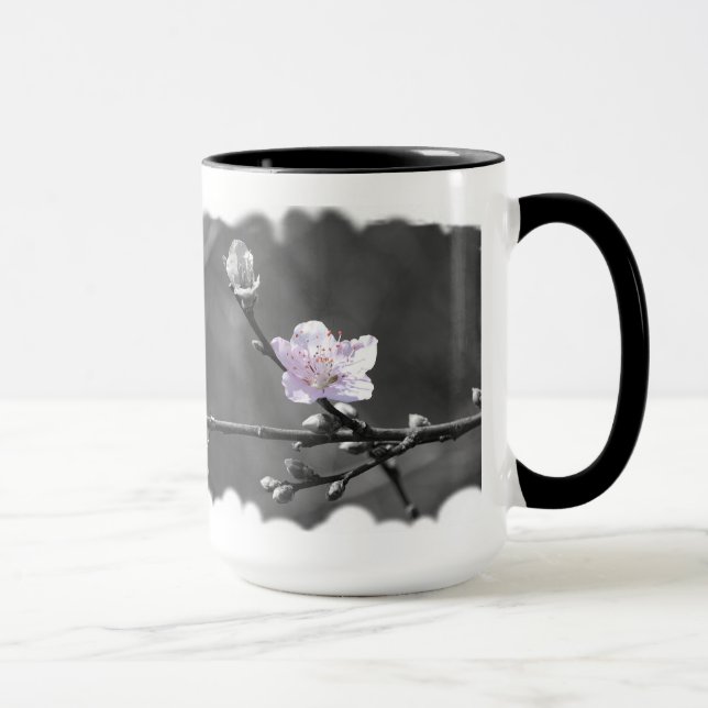 Antyda av den rosa körsbärsröda blommar mugg (Höger)