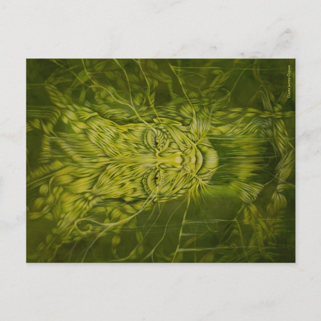 Anu/Elemental Grönt Vykort (Framsida)