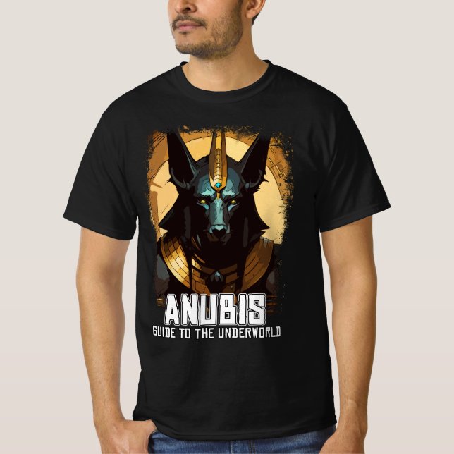 Anubis Ancient Egyptian Dödsgud T Shirt (Framsida)