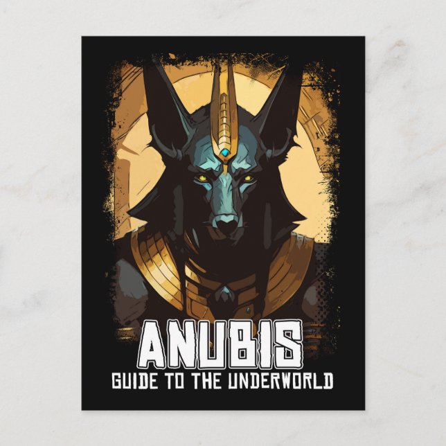 Anubis Ancient Egyptian Dödsgud Vykort (Framsida)
