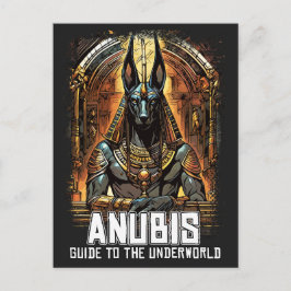 Anubis Ancient Egyptian GOD Guide to Underworld Vykort