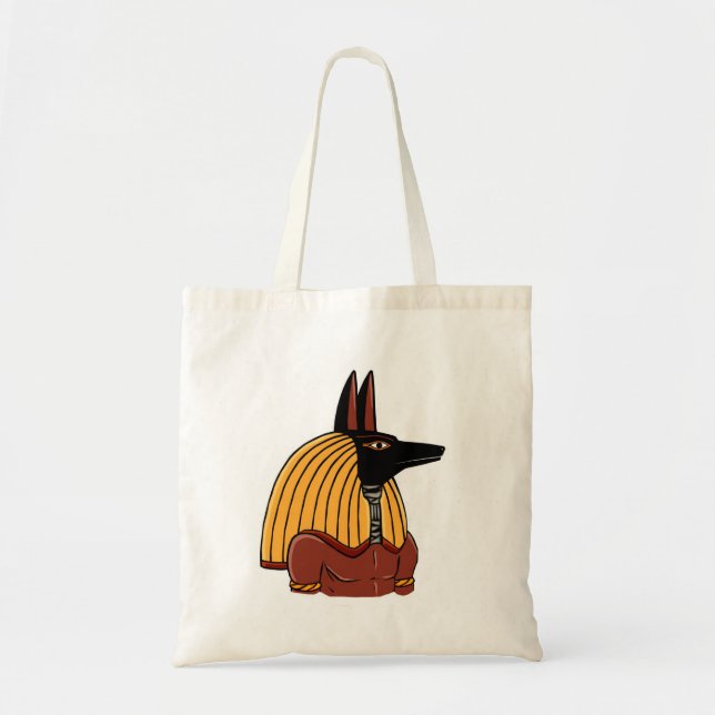 Anubis - Ancient Egyptian Gud Tote Tygkasse (Framsidan)