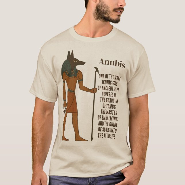 Anubis - Ancient Egyptian History T Shirt (Framsida)