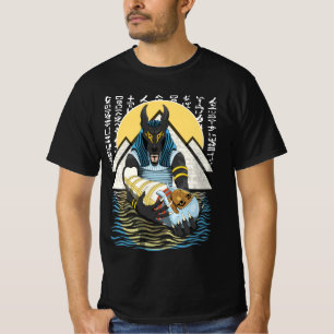 Anubis antika egyptiska gud Illustration T Shirt