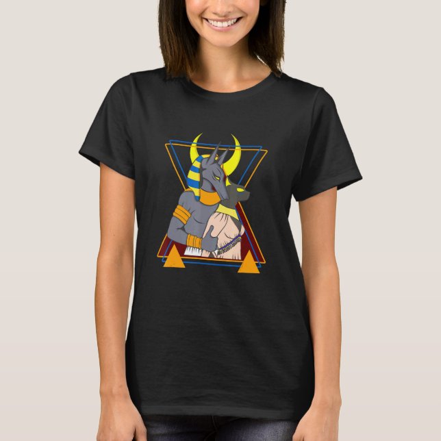 Anubis Art Anubis och Bastet Anubis Jackal Anubis T Shirt (Framsida)