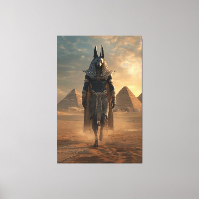 Anubis Canvas – Egyptian Mythology Wall Art (Framsida)