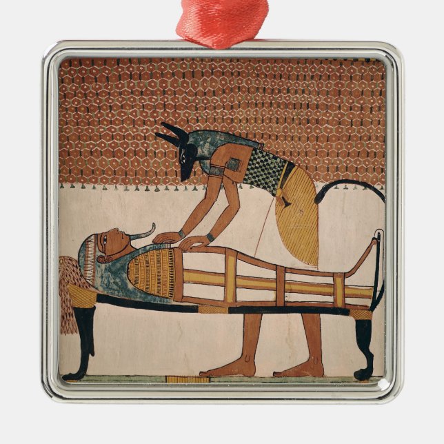 Anubis deltar i Sennedjems mamma Julgransprydnad Metall (Framsidan)