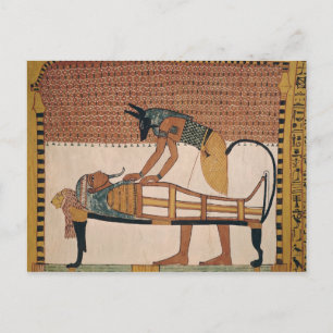 Anubis deltar i Sennedjems mamma Vykort