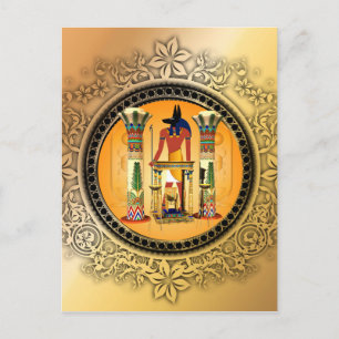 Anubis, egypten vykort