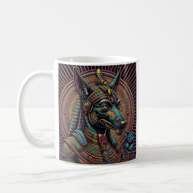 Anubis Egyptian Art Kaffemugg (Vänster)