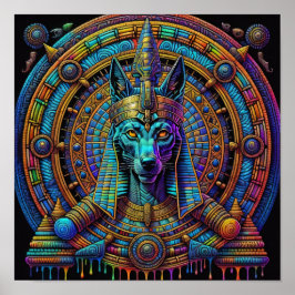 Anubis Egyptian Art Poster