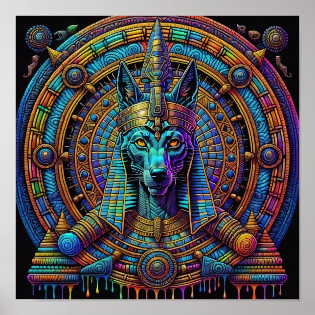 Anubis Egyptian Art Poster (Framsidan)