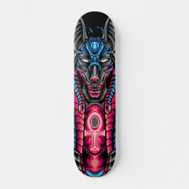 Anubis Egyptian Graphic Mini Skateboard Bräda 18,5 Cm