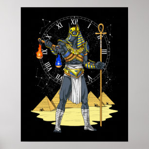 Anubis Egyptian Gud Ancient Ankh Mythology Poster