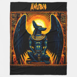 Anubis Egyptian Gud Fleece Blanket